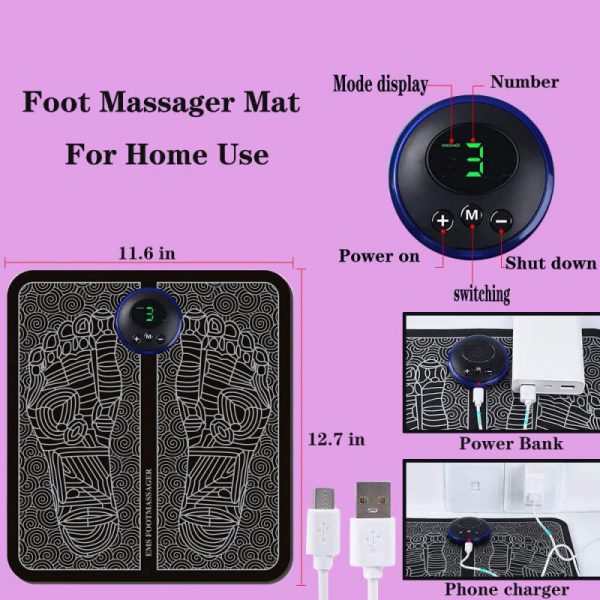 (nw00091) Ems E.Foot Massager for Blood Circulation(Rechargeable)