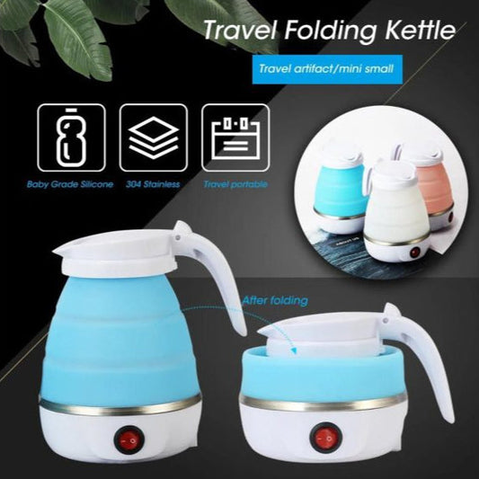 Foldable Electric Kettle For Travel | Silica Gel Fast Water Boiling 600ml
