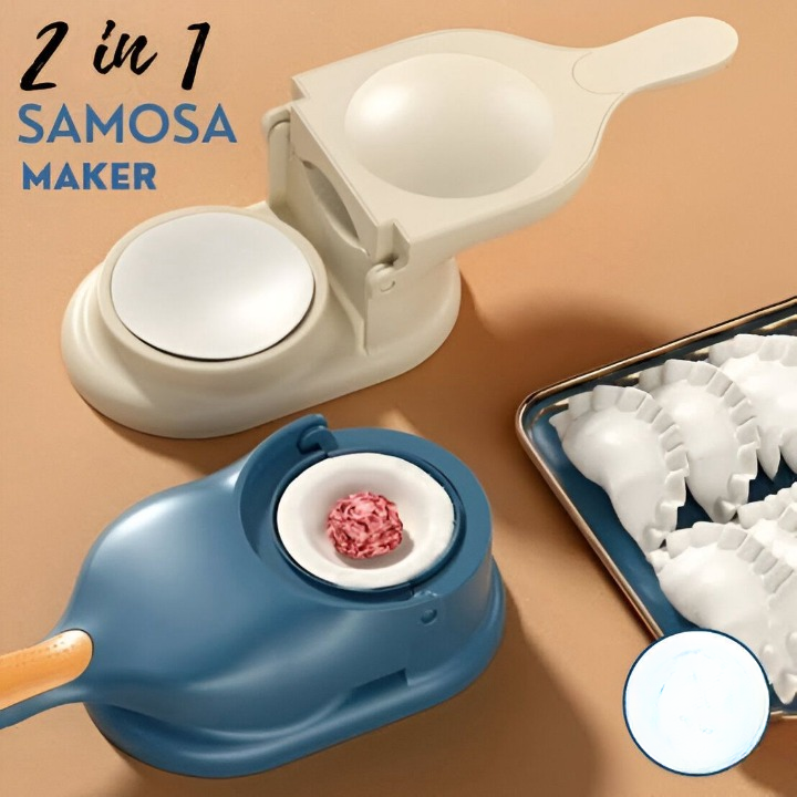 Pack of 2 | 10-Piece Multi-Function Spit Bone Plate Set + 2-in-1 Dumpling & Samosa Maker