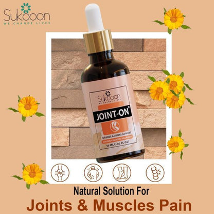 Sukoon Joint On Oil For Pain In Joints, Back, Arthritis, Knees, Tennis Elbow, Strains And Sprains (30ml)