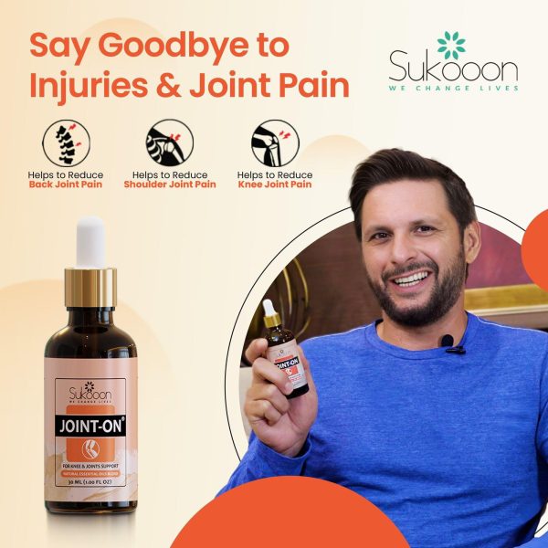 Sukoon Joint On Oil For Pain In Joints, Back, Arthritis, Knees, Tennis Elbow, Strains And Sprains (30ml)