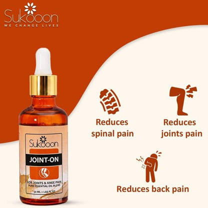 Sukoon Joint On Oil For Pain In Joints, Back, Arthritis, Knees, Tennis Elbow, Strains And Sprains (30ml)